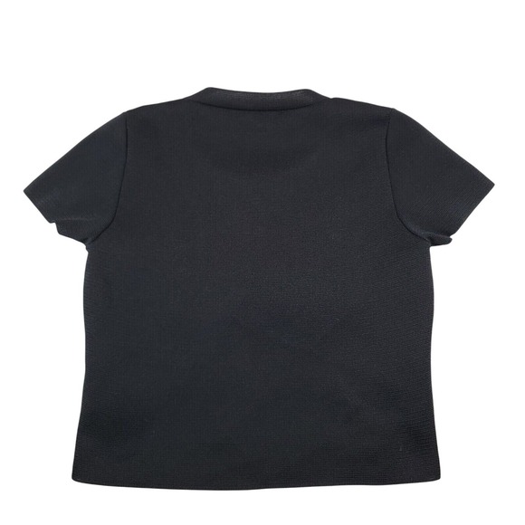 OUR LEGACY Knitted Cropped T-Shirt Women's Sz 38 Small Black Performance Poly - Picture 4 of 10